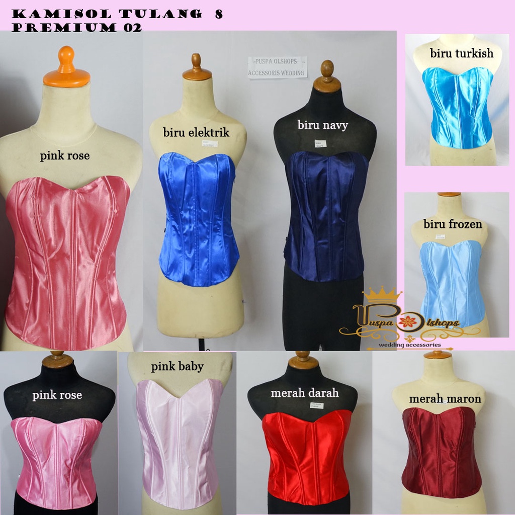 KAMISOL KEBAYA  KAMISOL SATIN LONGTORSO TULANG 8