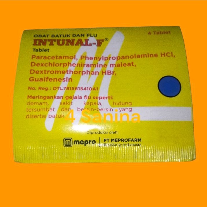 Intunal-F 1 strip obat batuk dan flu