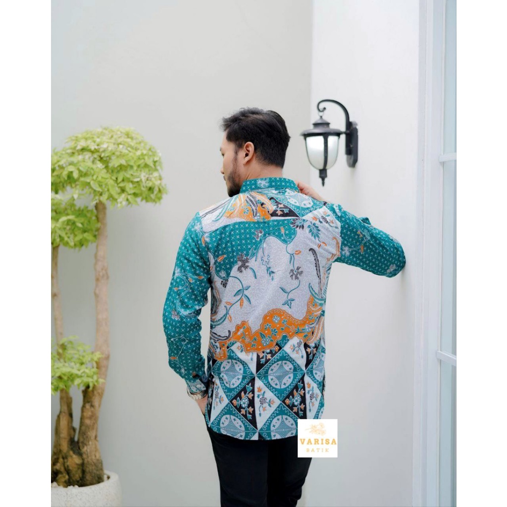 Kemeja Batik Pria Slimfit Eksklusif Batik Modern Batik Seragam Kantor