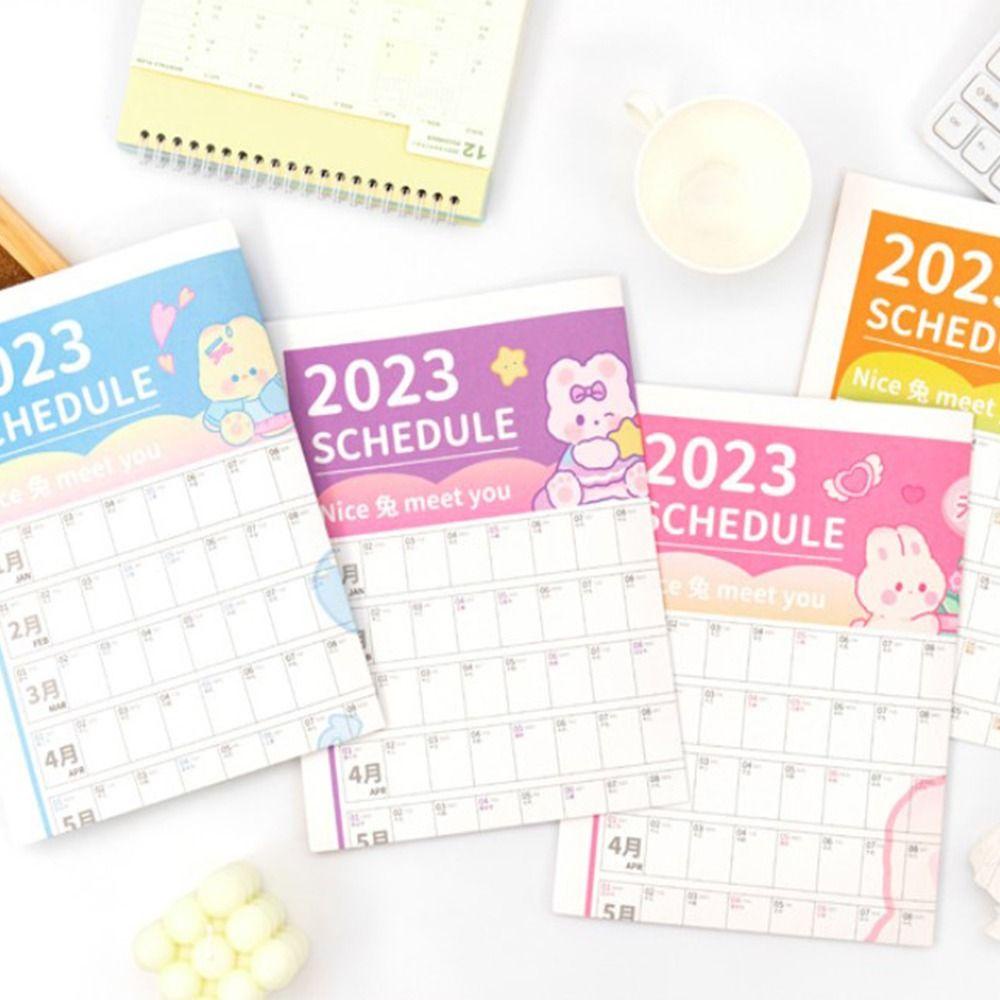 Lanfy 365hari Planner With Sticker Kartun Sekolah Kerja Perencanaan Waktu Alat Tulis Budidaya Habit 2023jadwal Tahunan