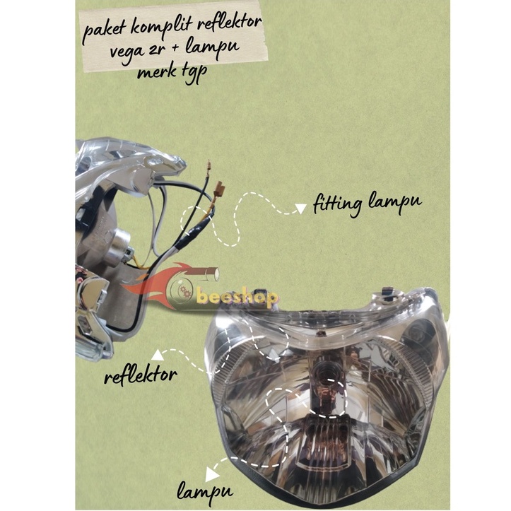 REFLEKTOR LAMPU DEPAN YAMAHA VEGA ZR