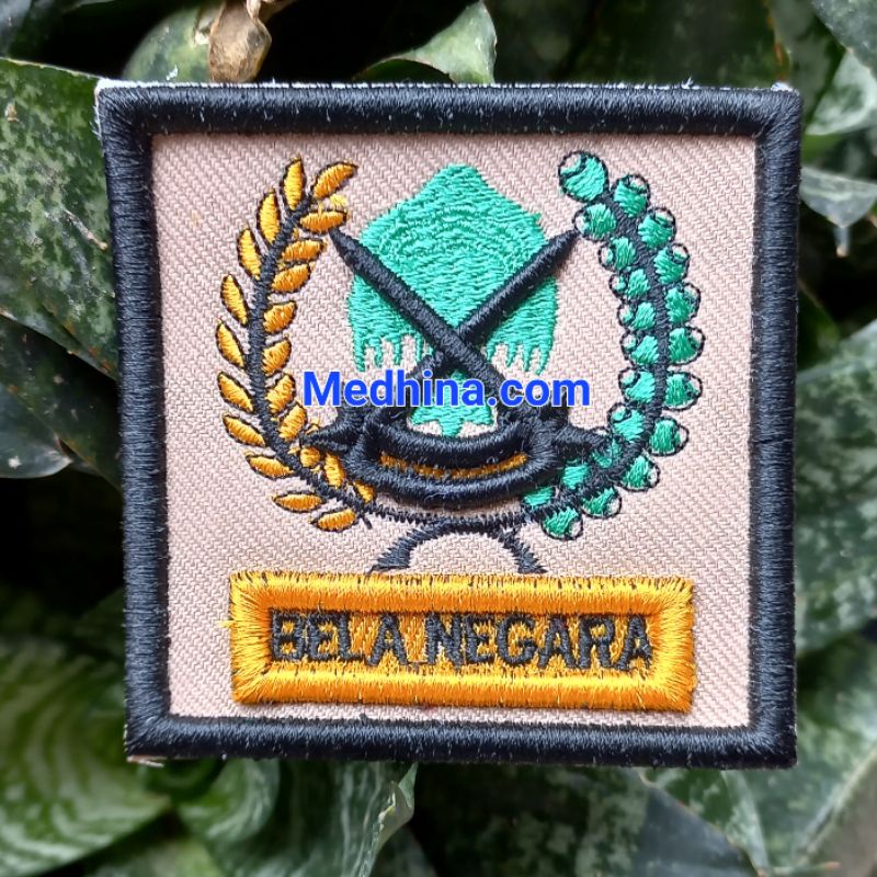 Badge Logo Bela Negara Bordir Timbul