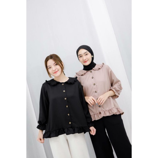 MAYSE TOP MONNO TUNIK Trend fashion baju muslim wanita remaja pakaian hijabers terbaru atasan kemeja