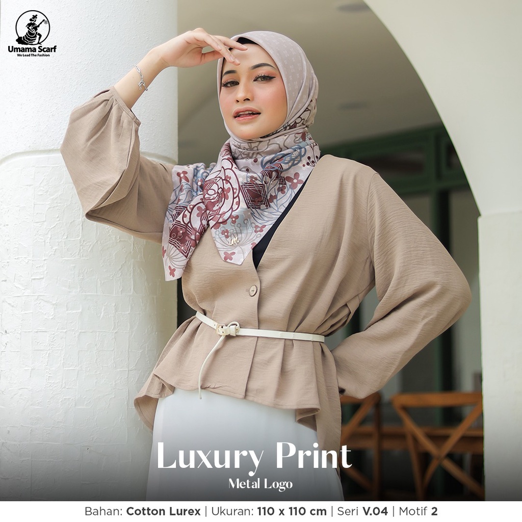 Kerudung Segiempat Lasercut Luxury Print By Umama Hijab Segiempat Motif Termurah Nayla Hija'b