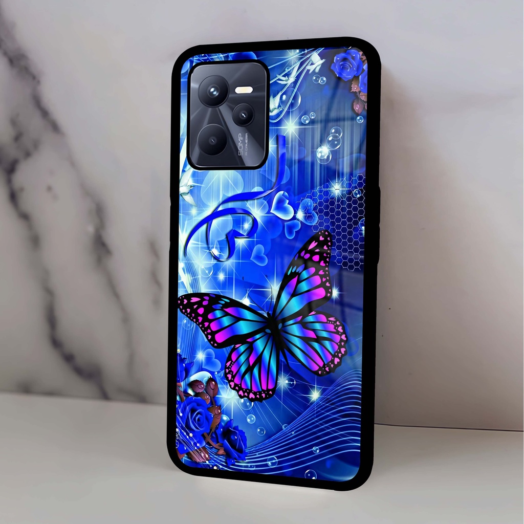 (SV59) Case Kilau Realme C35 | C35 | Casing Hp Realme | Pelindung Smartphone | Motif Butterfly