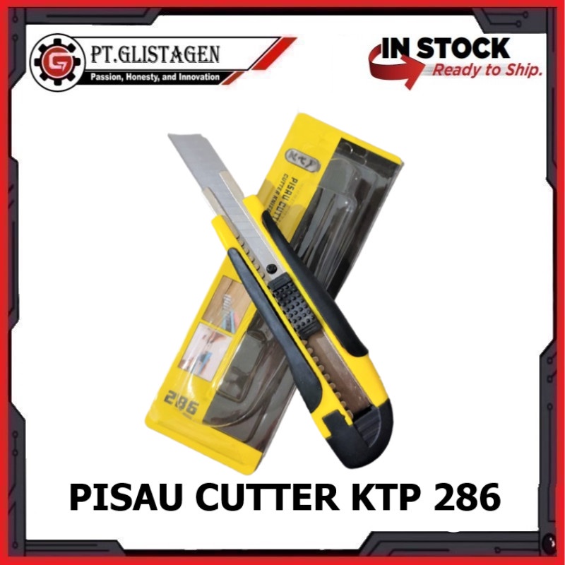 

Pisau Cutter Besar Murah Alat Pemotong Kertas ATK Tajam KTP 286