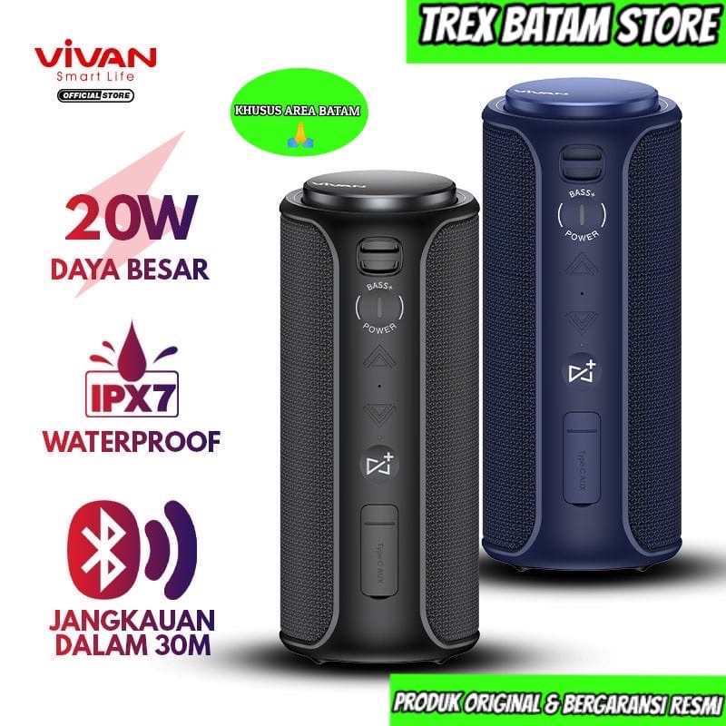 VIVAN VS30 SPEAKER BLUETOOTH PORTABLE WATERPROOF (BATAM)