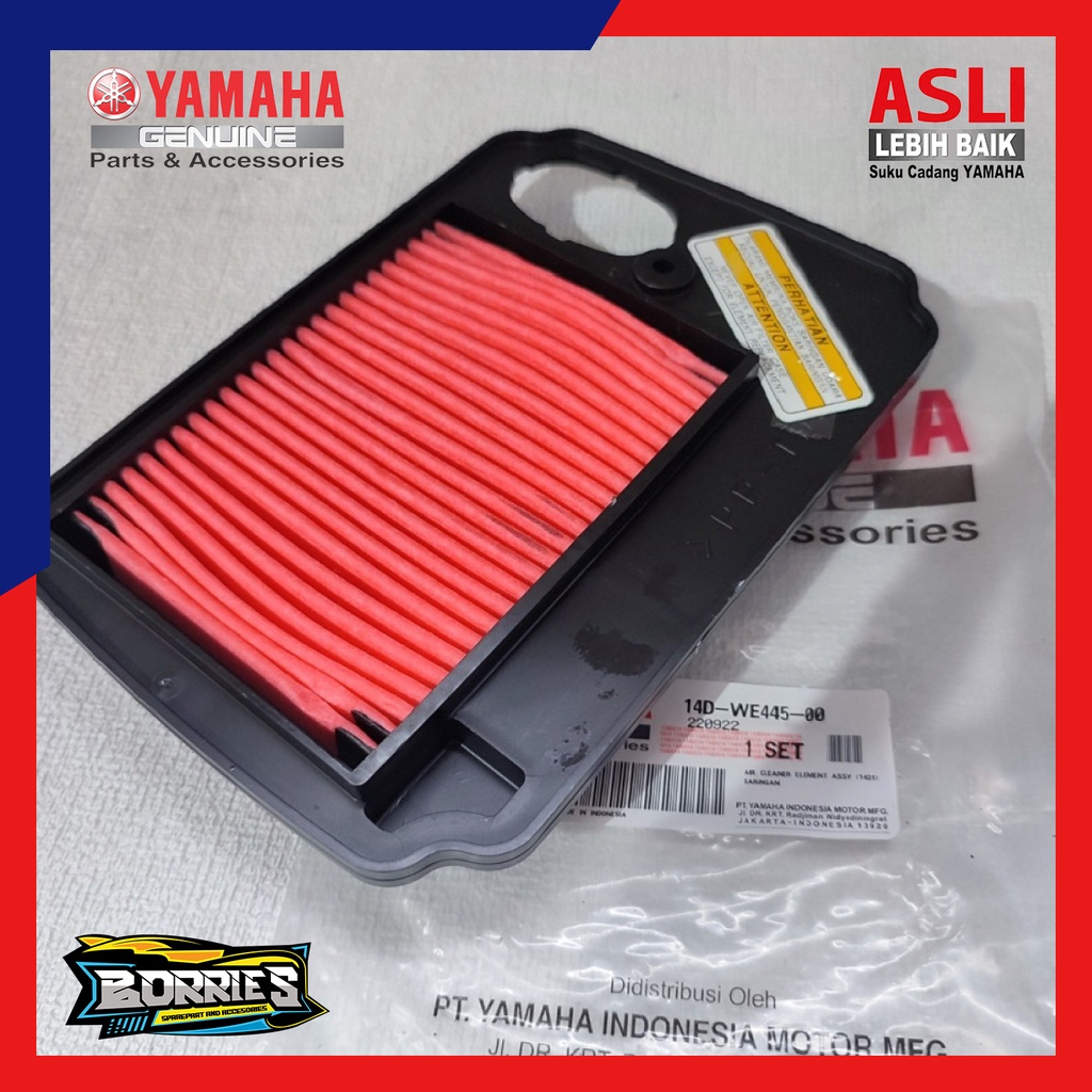 filter saringan udara mio soul fino karbu original yamaha 14D-WE445-00