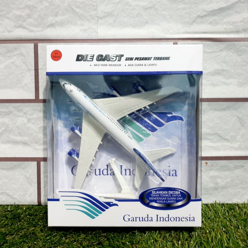MAINAN DIECAST PESAWAT GARUDA INDONESIA - MINIATUR PESAWAT TERBANG GARUDA INDONESIA