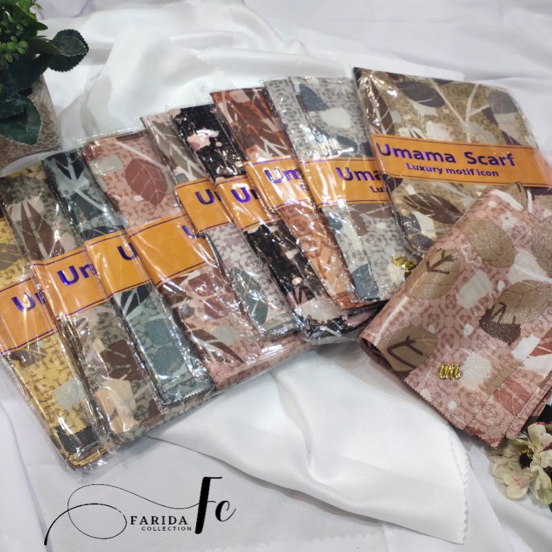 Grosir segiempat motif luxury print metal logo by umama scraft