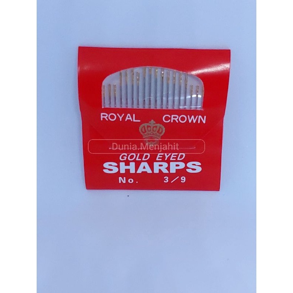Jarum Jahit Tangan Royal Crown Sharp