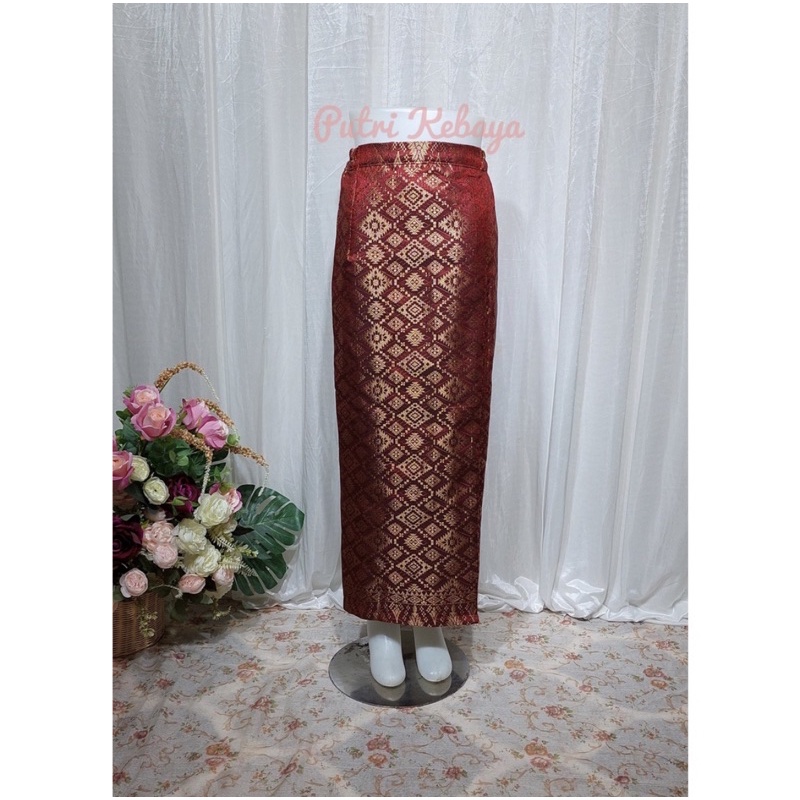 ROK SONGKET/ROK SPAN/ROK SONGKET PALEMBANG LANGSUNG PAKAI ROK SPAN BY DVN STYLE