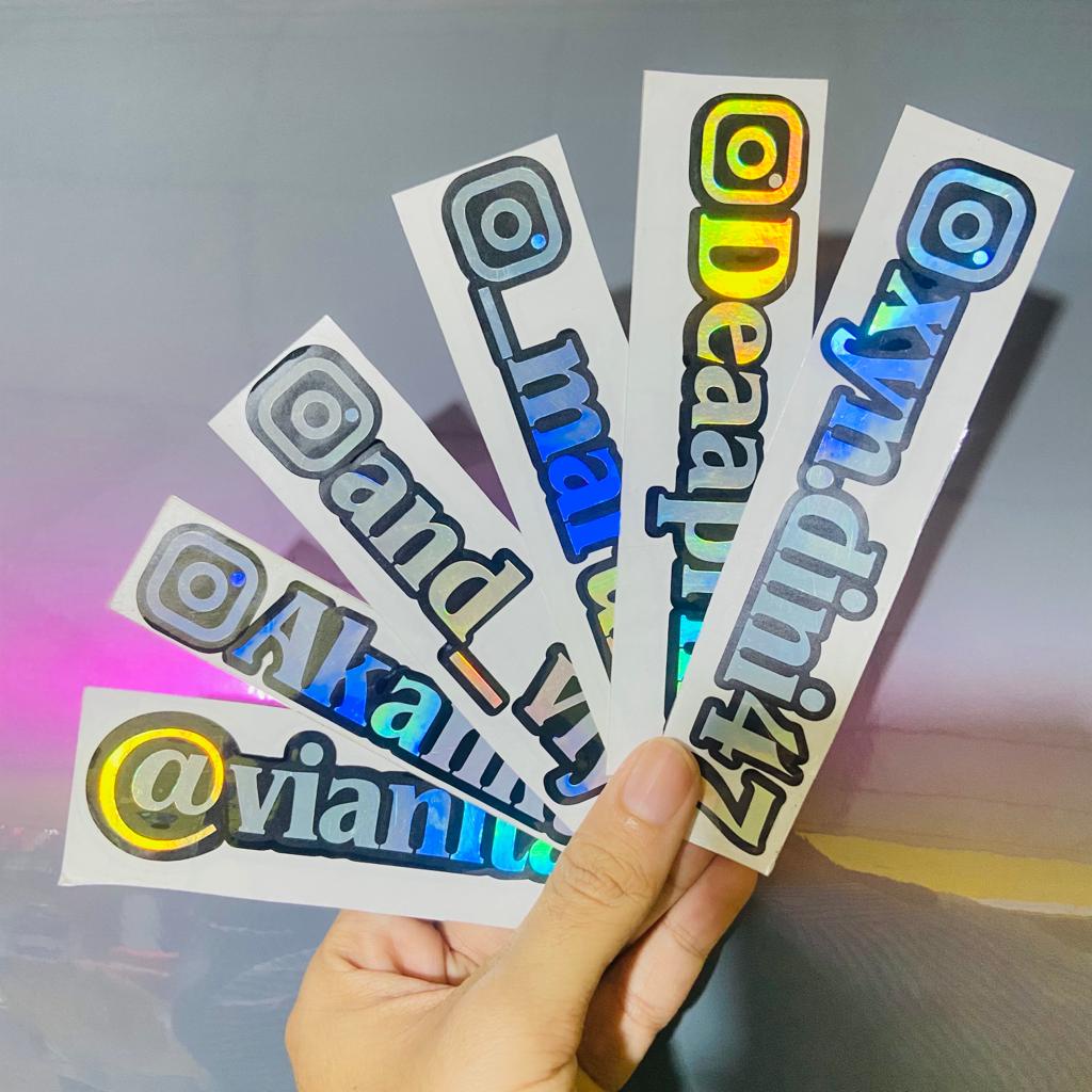 

Stiker Hologram Nama - logo IG- - Stiker Laptop Stiker Tumblr Stiker Hologram