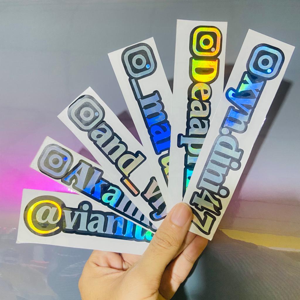 Jual Stiker Hologram Nama - Logo IG- - Stiker Laptop Stiker Tumblr ...