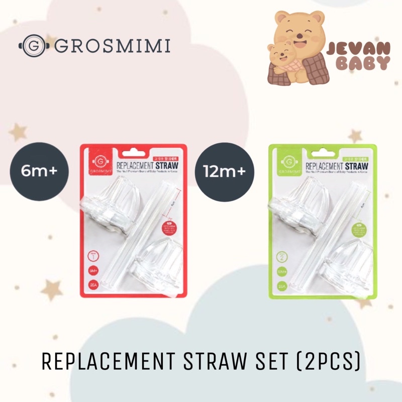 Grosmimi Replacement Straw Set Stage 1 / Stage 2 (2pcs)