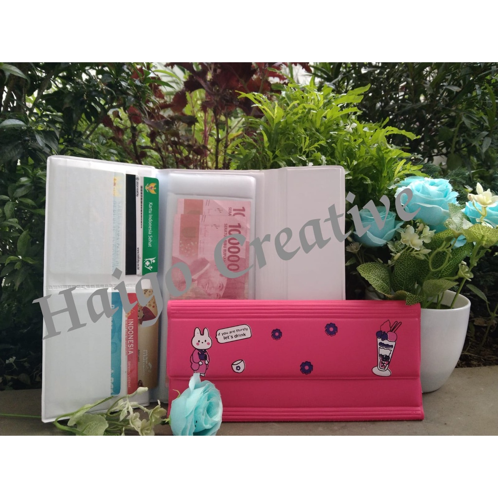 Dompet disiplin motif boneka ice cream-dompet organizier keuangan bulanan wanita