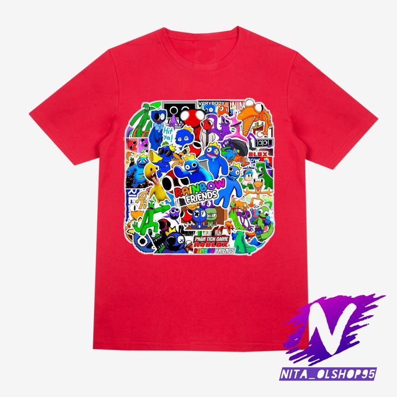 baju anak kaos anak rainbow friends roblox game bahan premium