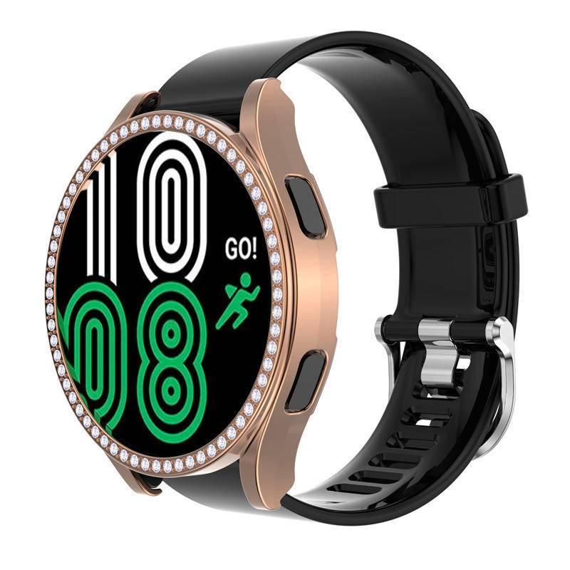 Diamond Pelindung Case Untuk Samsung Galaxy Watch4 Classic 4kreplik 42mm 46mm PC Cover Untuk Samsung Galaxy Watch4 Classic Aksesoris Jam Tangan