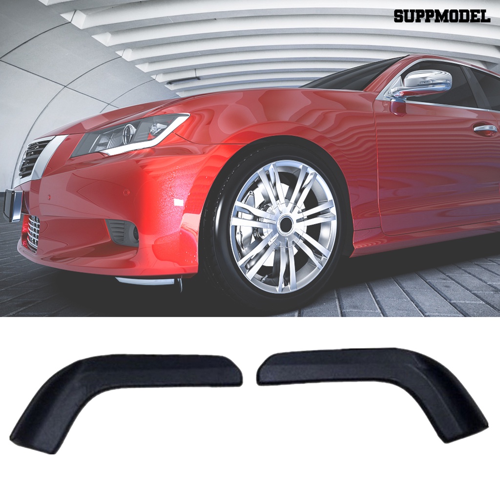 [Dekorasi] 2pcs Spoiler Bumper Depan Mobil Anti Air Anti Gores Hitam ABS Black Bumper