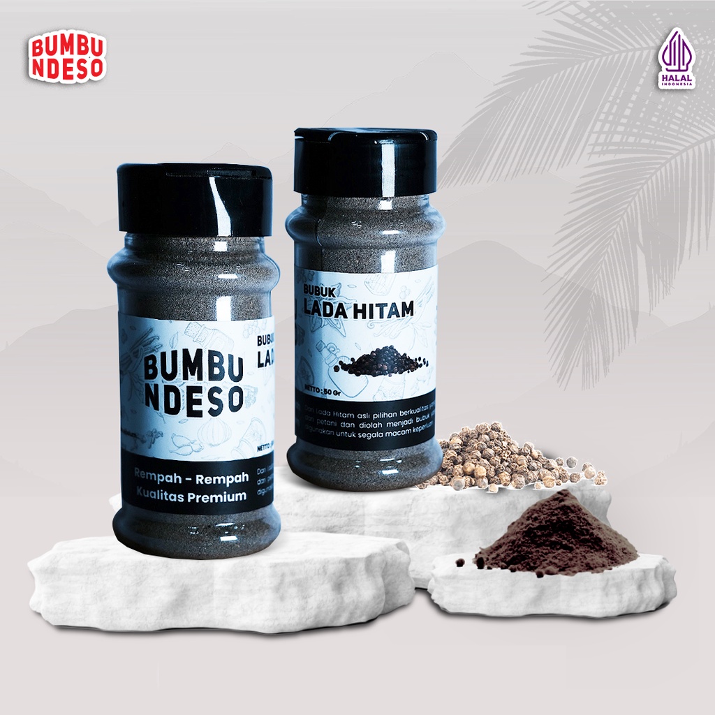 

BUMBU NDESO Lada Hitam Bubuk - Rempah bubuk - Black pepper Powder - Bumbu Dapur