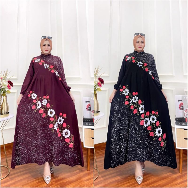 GAMIS TWIL ORI 100% MOTIF LUKIS /GAMIS TWIL