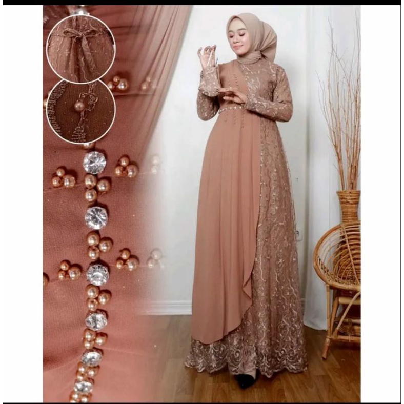 Dress Kondangan Gamis Kondangan Modern Gamis pesta Wisuda Hijab