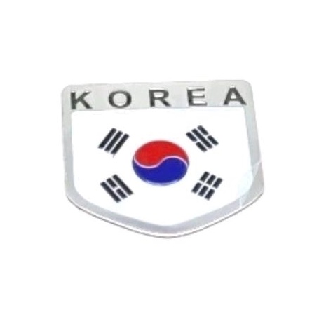 Stiker Emblem Mobil Bendera KOREA Bahan Aluminium