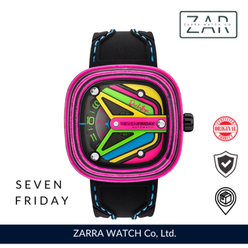 Jam Tangan Pria Seven Friday M3/04 or M3-04 PINKY Original NFC Aktif Garansi 1 Tahun [7Friday / Seve