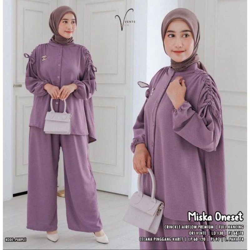 SETELAN WANITA JUMBO LD 120 / SETELAN CRINKEL PREMIUM / SETELAN CRINKLE TALI SERUT