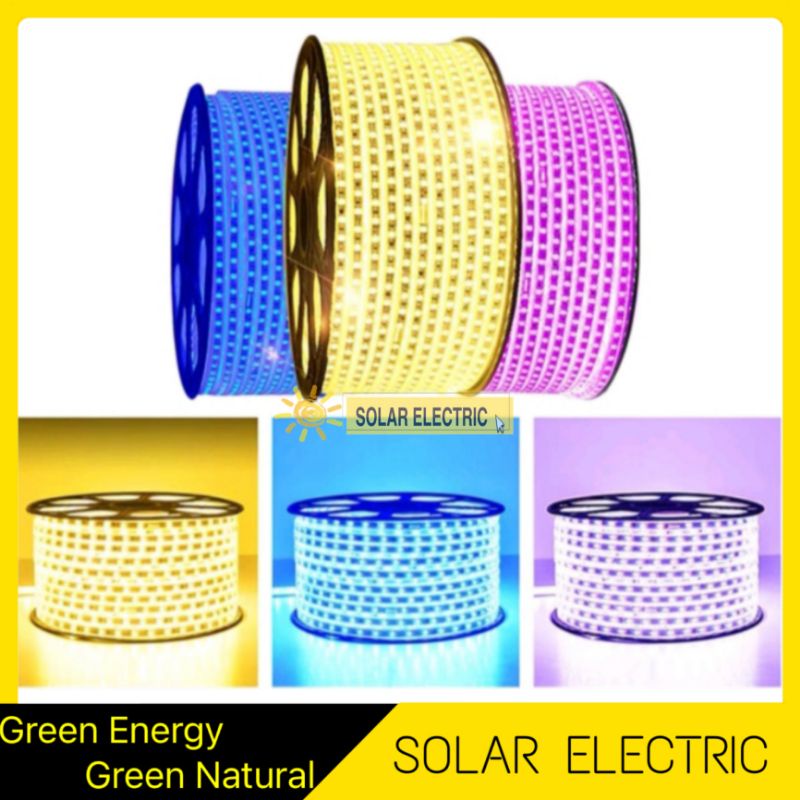 LED Strip Selang SMD 5050 AC 220V Meteran Per-1 Meter Outdoor Dekorasi