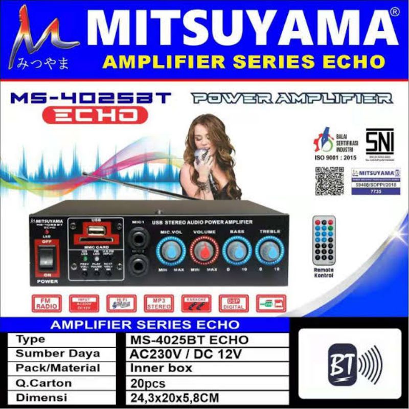 ampli bluetooth mitsuyama MS4025bt echo