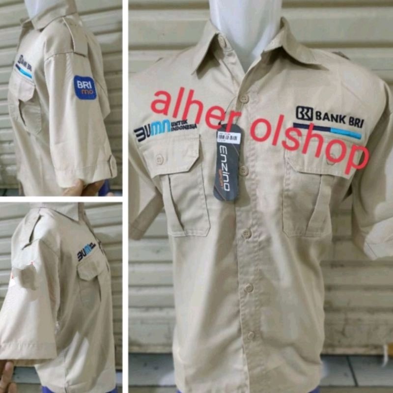 lengan pendek Kemeja Bank BRI baju bank BRI seragam Bank BRI Pdh Bank BRI kemeja BRI baju BRI seraga