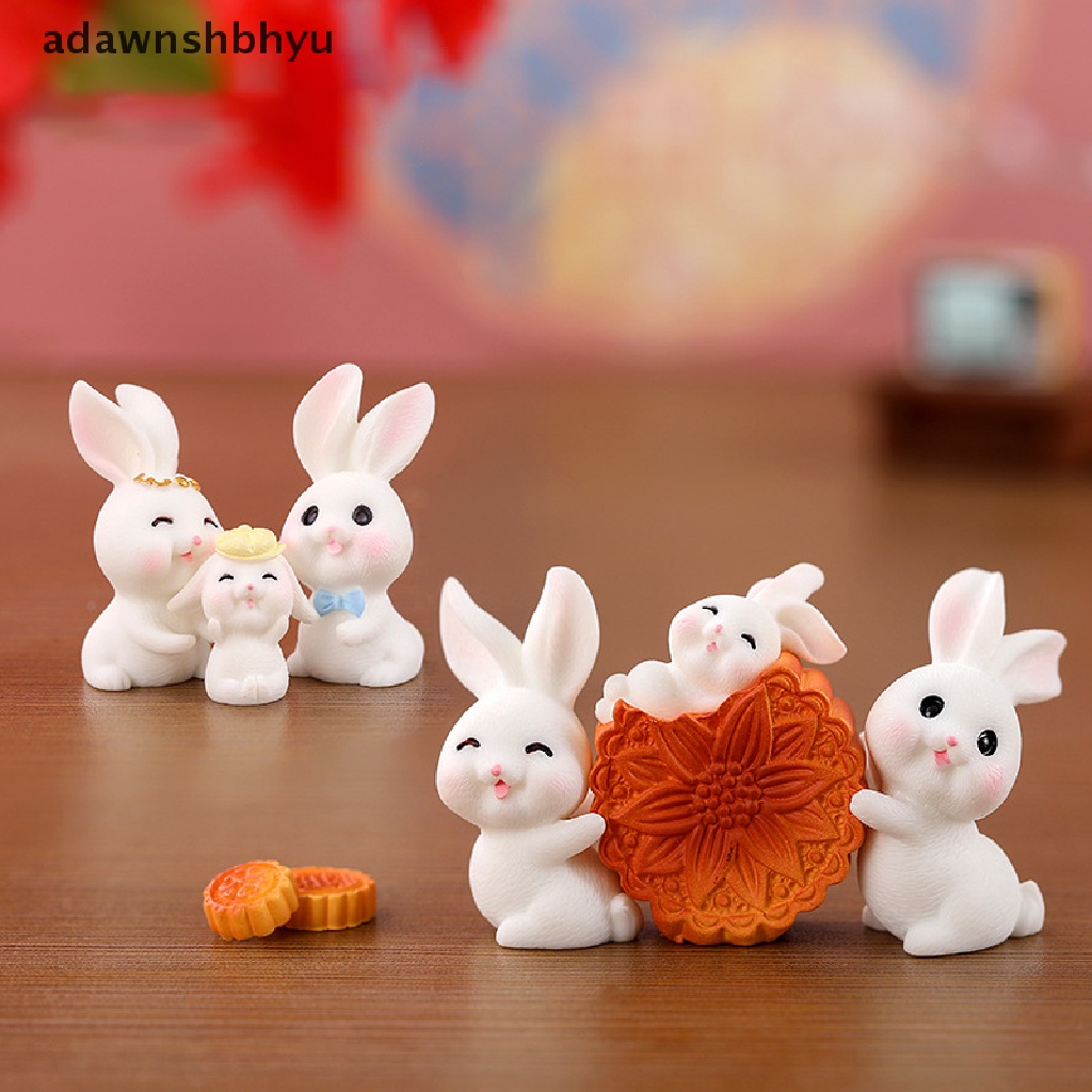 Adawnshbhyu Miniatur Tahun Baru Cina Kelinci Zodiak Lanskap Mikro Ornamen Rumah Boneka Hot ID
