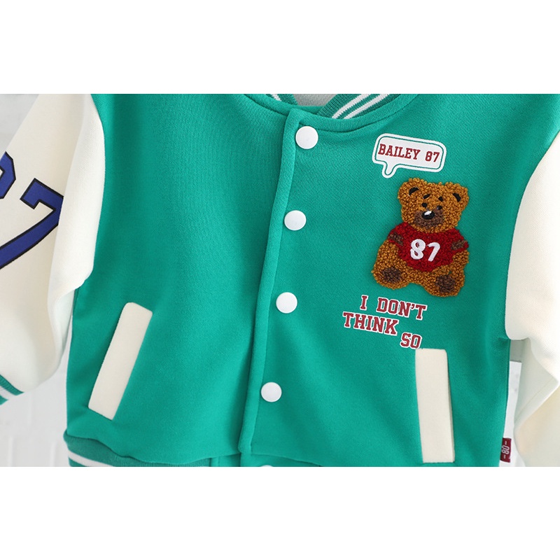 Setelan Anak Laki Laki FELIX Baju Fashion Set 3in1 Jaket Baseball Kaos dan Celana Korean Style Import