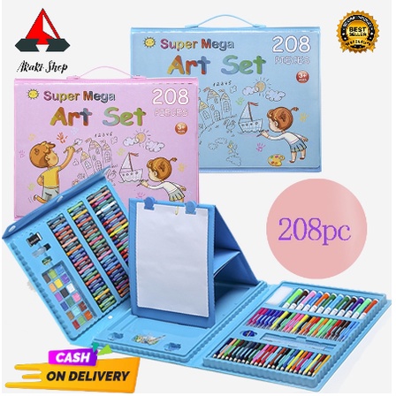 

Alat Lukis Set Super Mega Art 208 PCS Crayon Oil Paste Pensil Warna Pensil Warna Cair Anak Mewarnai