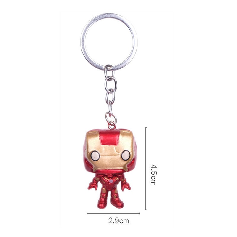 8 Pcs 6 Pcs 4 Pcs Anime The Avengers Gantungan Kunci Ironman Spider Man Hulk Deadpool Figure Boneka Liontin Keyring Untuk Festival