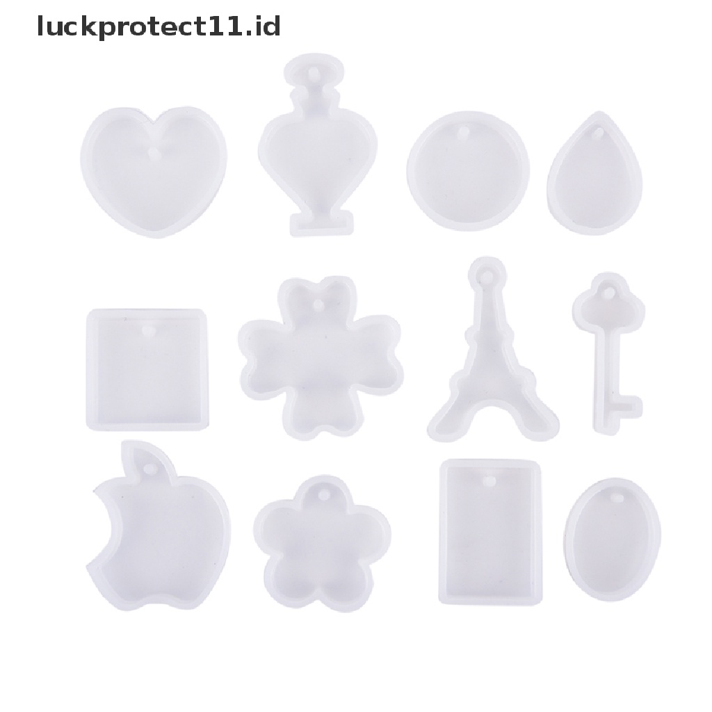 /Fashion Hot// Fashion// 12Pcs/set Lubang Kunci Tetesan Air Silicon Mold Cetakan Resin Membuat Perhiasan DIY Craft.