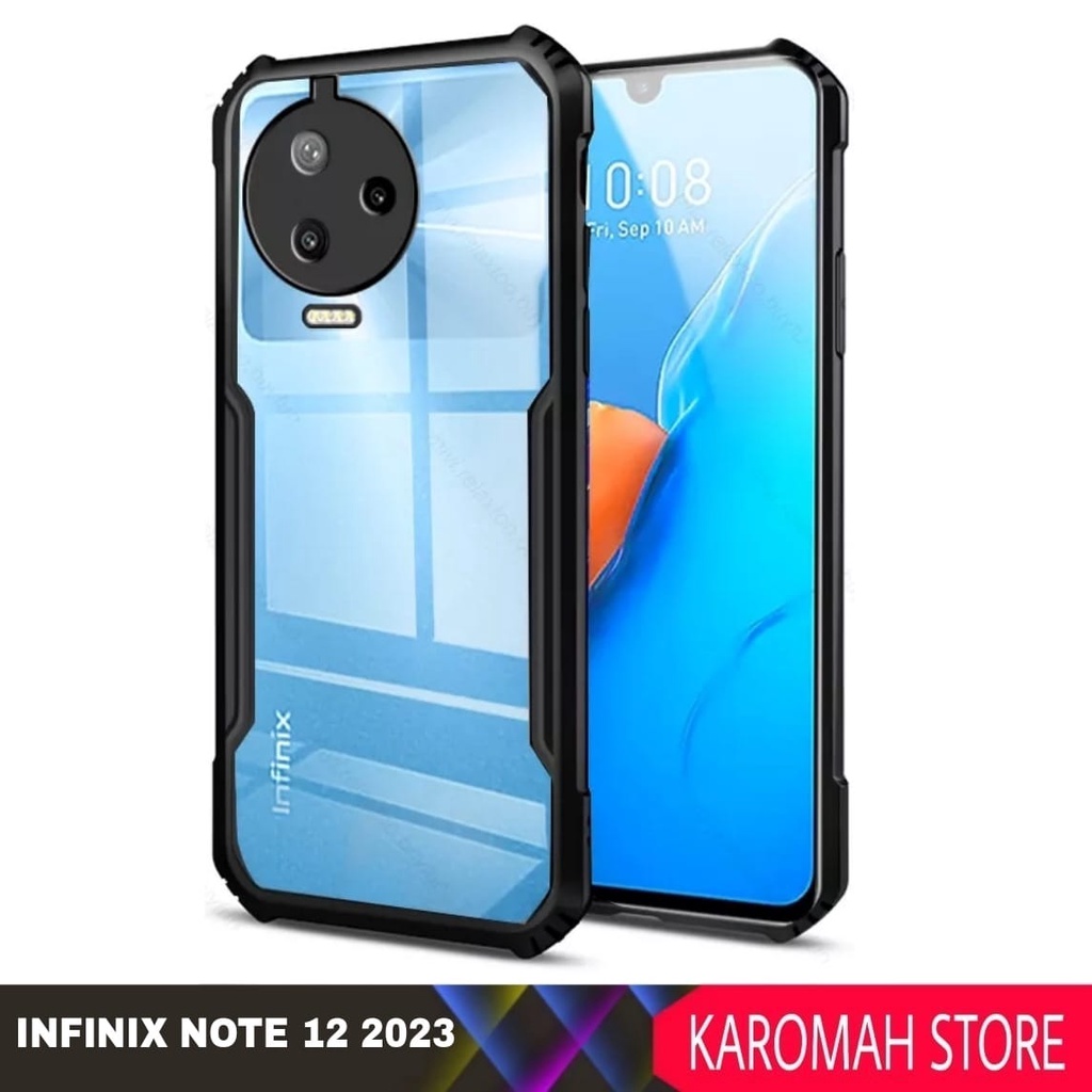 CASE INFINIX NOTE 12 2023 shockproof super excellent - INFINIX NOTE 12 2023 Hitam