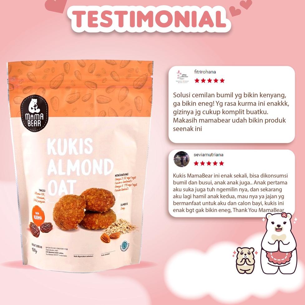 

ㅞ MamaBear Kukis Almond Oat rasa Kurma - Dairy Free | Pelancar ASI | ASI Booster ❣