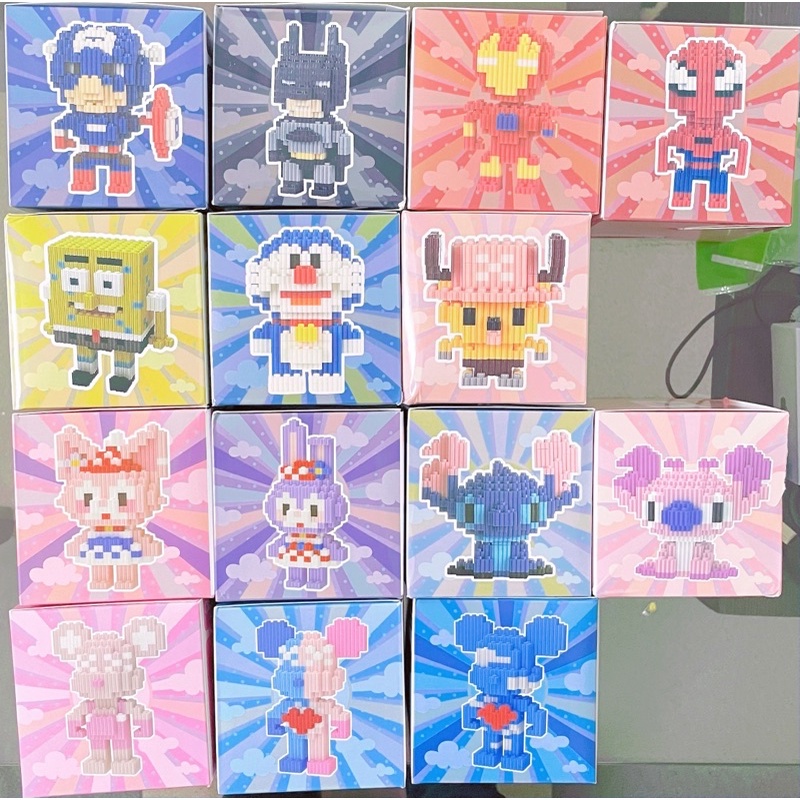 【WZ008】Nano Block lego sailor moon pokemon monster tea cup stellalou friends Series Mainan Balok Susun DIY Bricks Mini HC