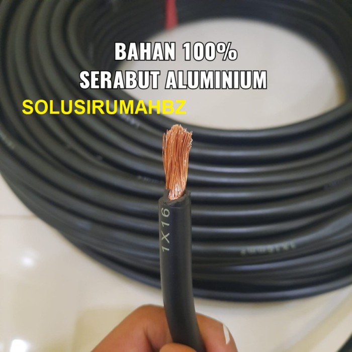 Kabel Las 16mm Hitam Mesin Travo Las Listrik 16 mm TRAFO WELDING CABLE