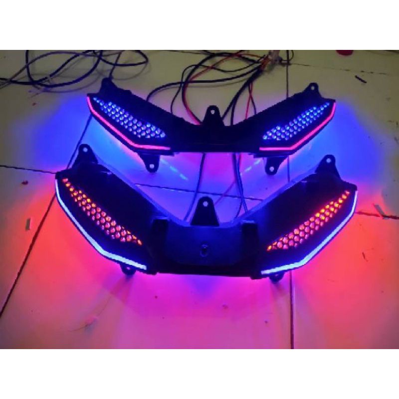 Lampu led DRL alis 30CM tempel fleksibel mobil motor