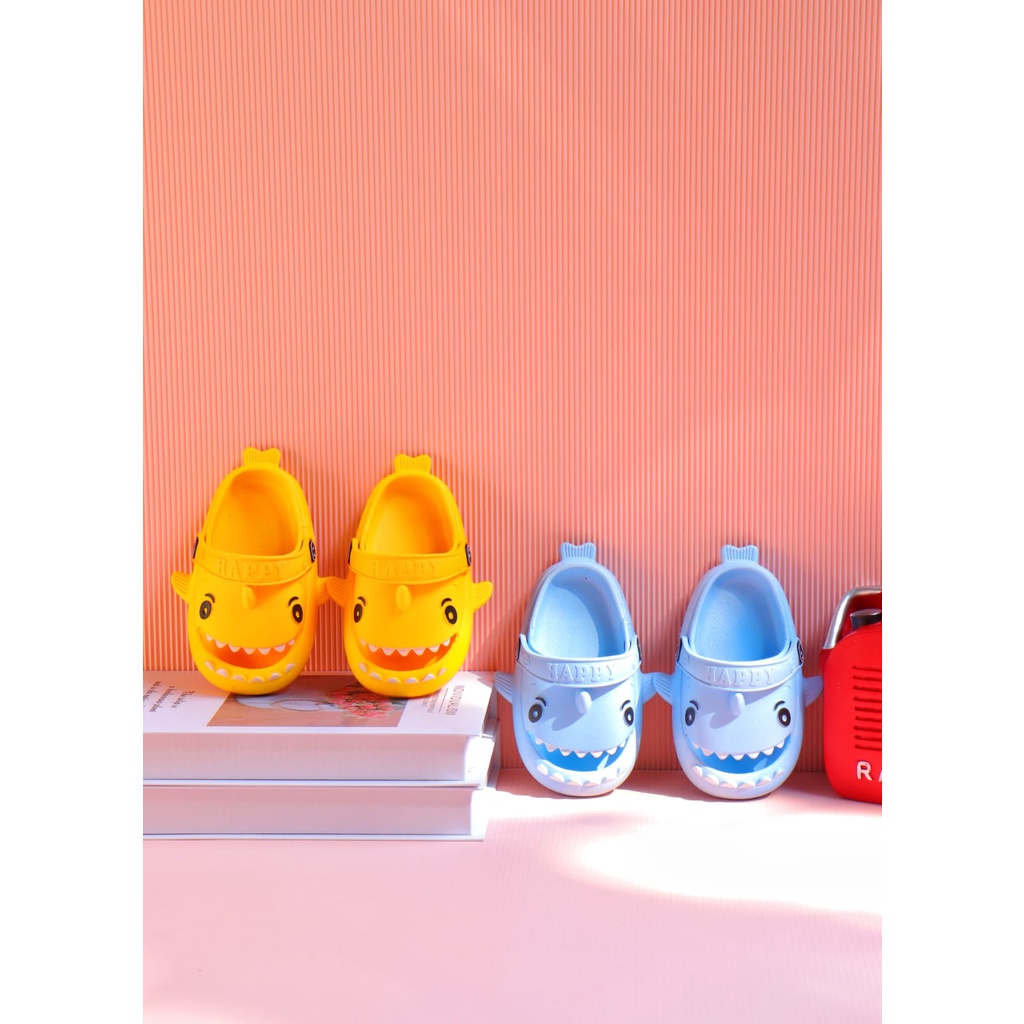 LittleAaron Sandal BABY SHARK Anak Laki laki Perempuan Bahan Bagus Model Lucu Import Termurah Kekinian