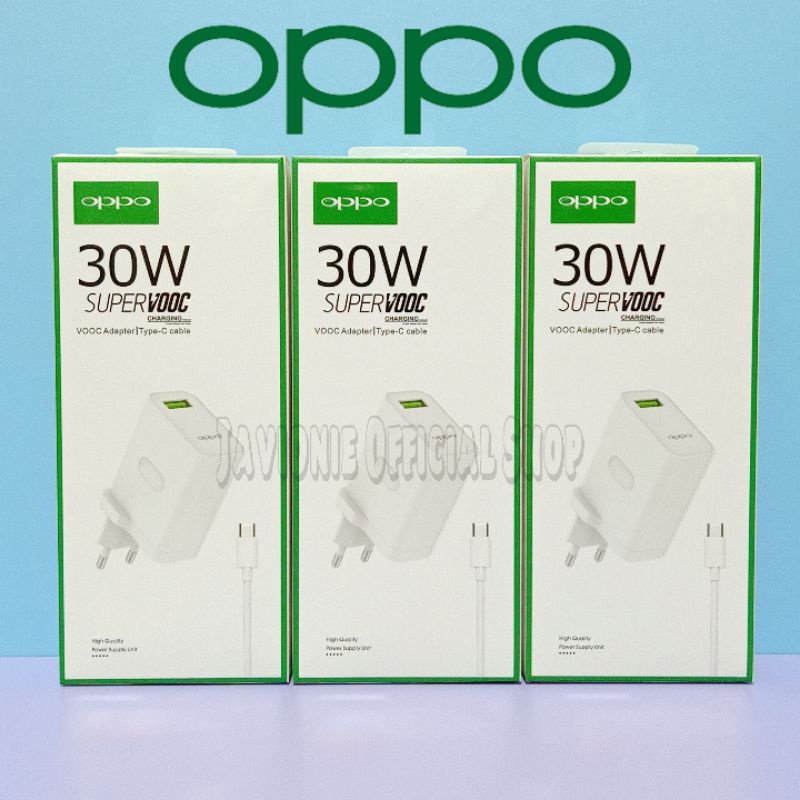 Charger Casan Cas OPPO RENO 1 2 2F 3 4 4F 5F 30W Original SUPER VOOC FLASH CHARGE TYPE C