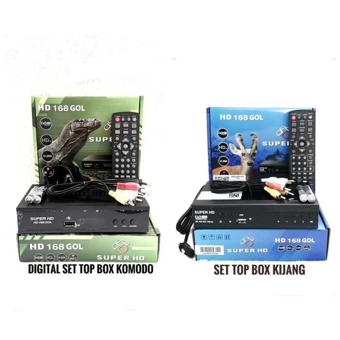 STB Set Top Box TV Digital Super HD 168 GOL Komodo Kijang receiver DIGITAL