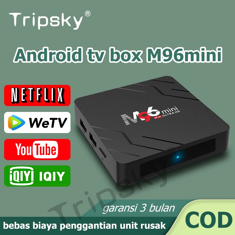 Android Tv Box Ram 2G+16G Rom New STB 5G WIFI Dan Bluetooth Android 10.0 M96mini Smart TV Box