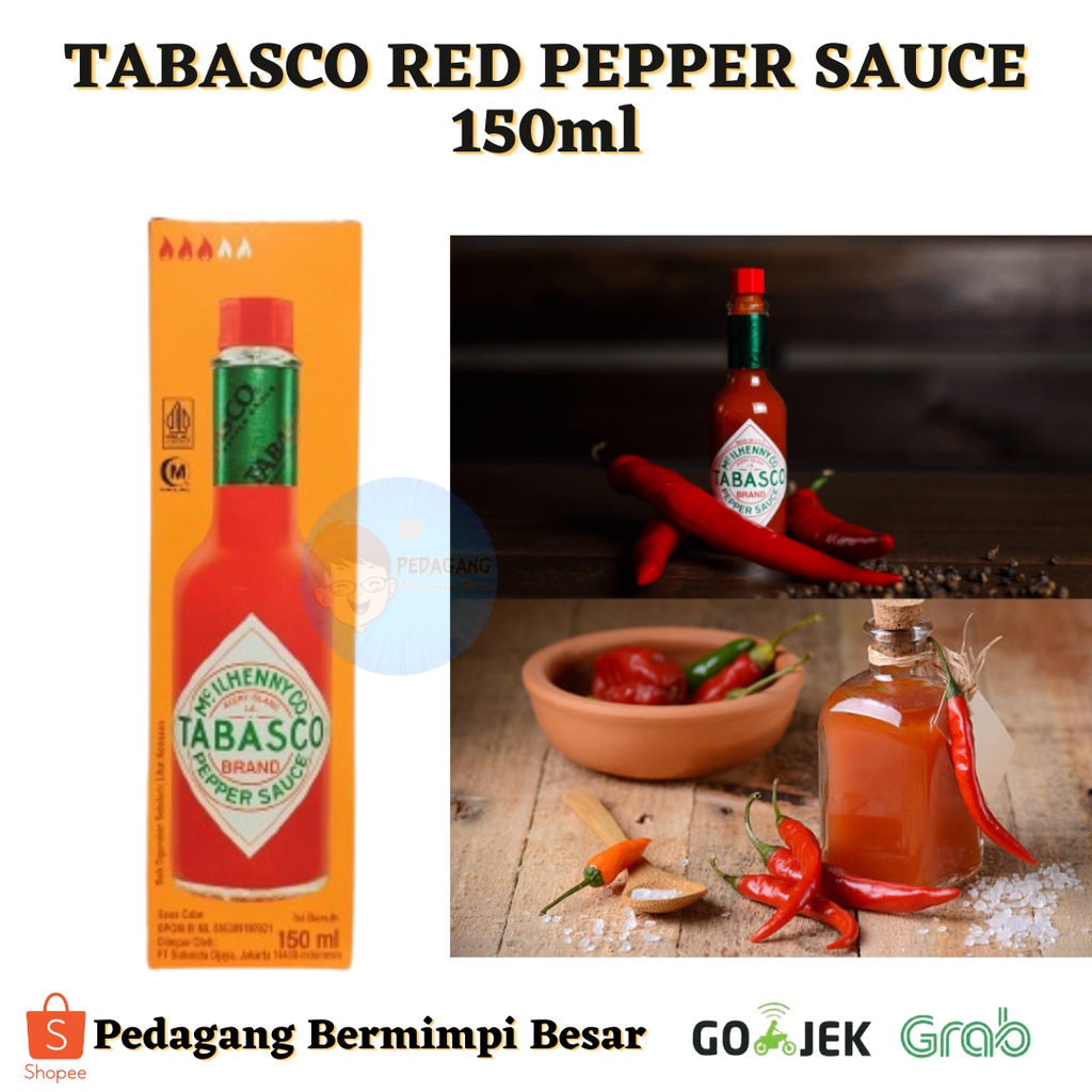 TABASCO RED PEPPER 150ml/  McILHENNY / Tobasco Red Pepper / Saus Cabai Halal/ Tabasco Sauce 150ml