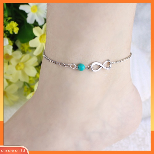 [WONE] Bohemian Bead Infinity Pesona Rantai Gelang Kaki Gelang Pantai Sandal Barefoot Jewelry