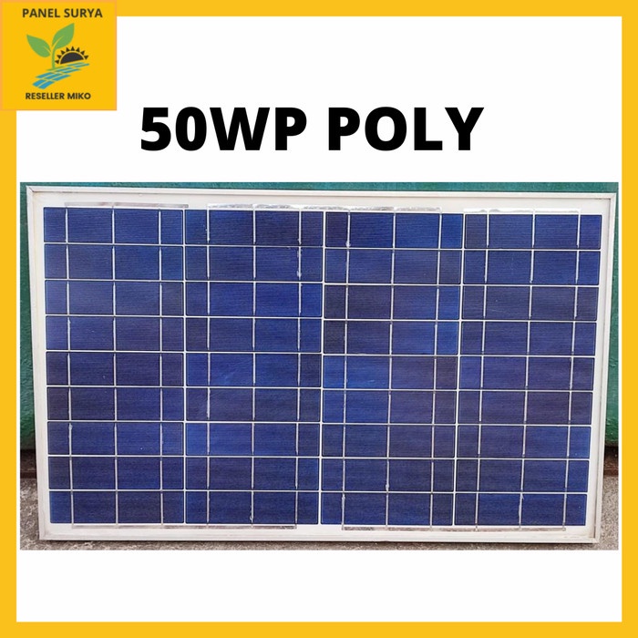 Panel surya 50wp solar panel 50wp solar cell 50wp 12V - 50WP + KAYU
