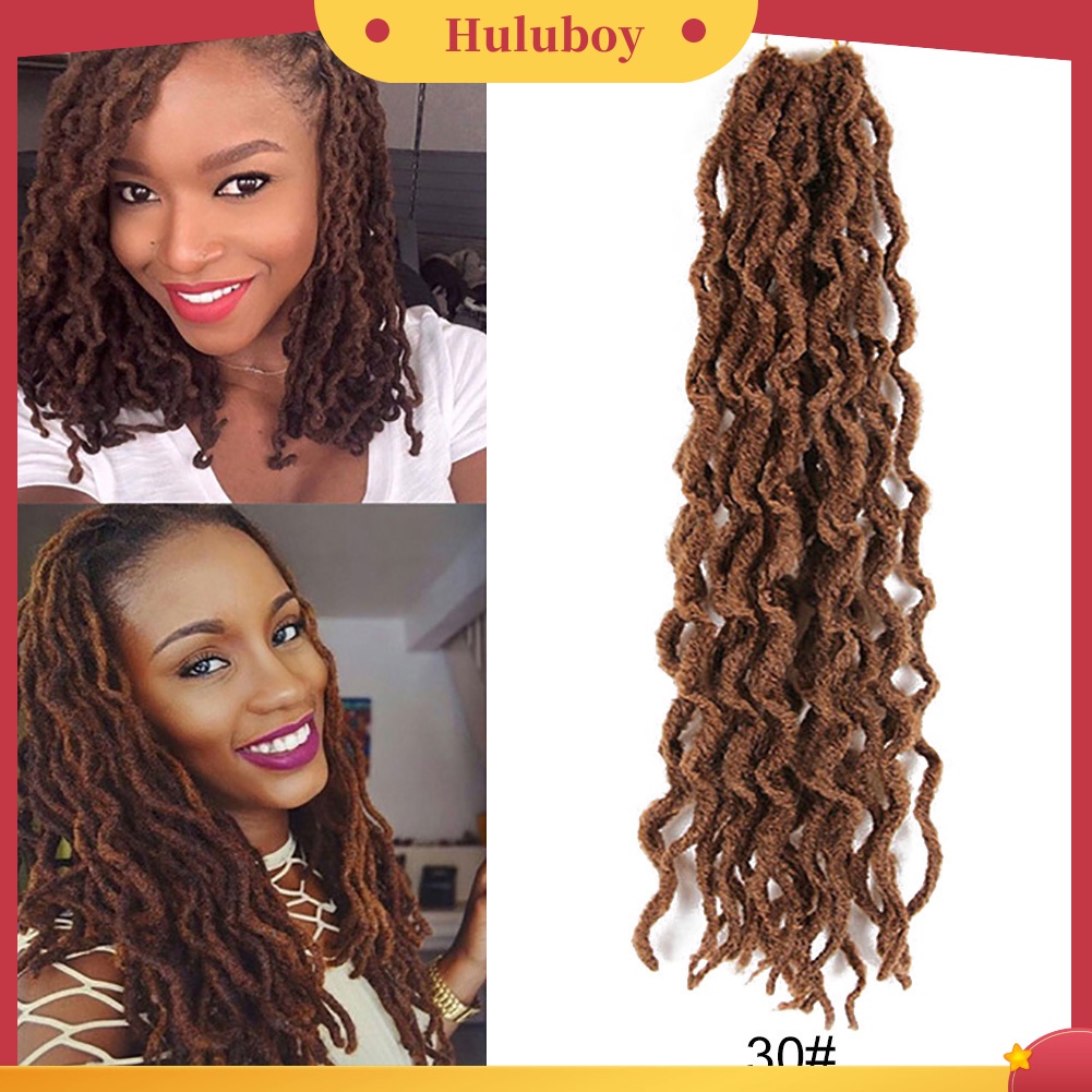 Wig Rambut Ekstensi Sintetis Model Kepang Panjang Keriting Gelombang Ukuran 45cm